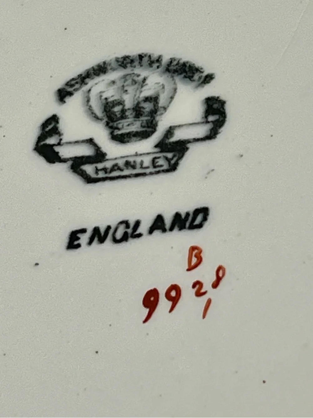 ashworth bros hanley Blue And White England Plate D 10 Inch